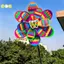 1 Chiếc Ngoài Trời Hai Lớp Cối Xay Gió Màu Đồ Chơi Trẻ Em Nhiều Màu Sắc Gió Spinner Trang Trí Sân Vườn Nhà Công Viên Cảnh Quan Trang Trí Đẹp
