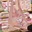 Túi Tote Snoopy Màu Hồng Nữ Dung Tích Lớn Hoạt Hình Dễ Thương Một Vai Sinh Viên Di Động ins Phong Cách Di Động