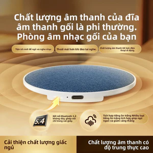 VN 2026 Loa đầu giường siêu mỏng mới, Loa Bluetooth không dây dưới gối, Hỗ trợ giấc ngủ sâu, có chức năng tiếng ồn trắng thư giãn, Chất lượng âm thanh trung thực cao, Thiết kế nhẹ mỏng, Thiết bị thần kỳ để nghe nhạc vào ban đêm.