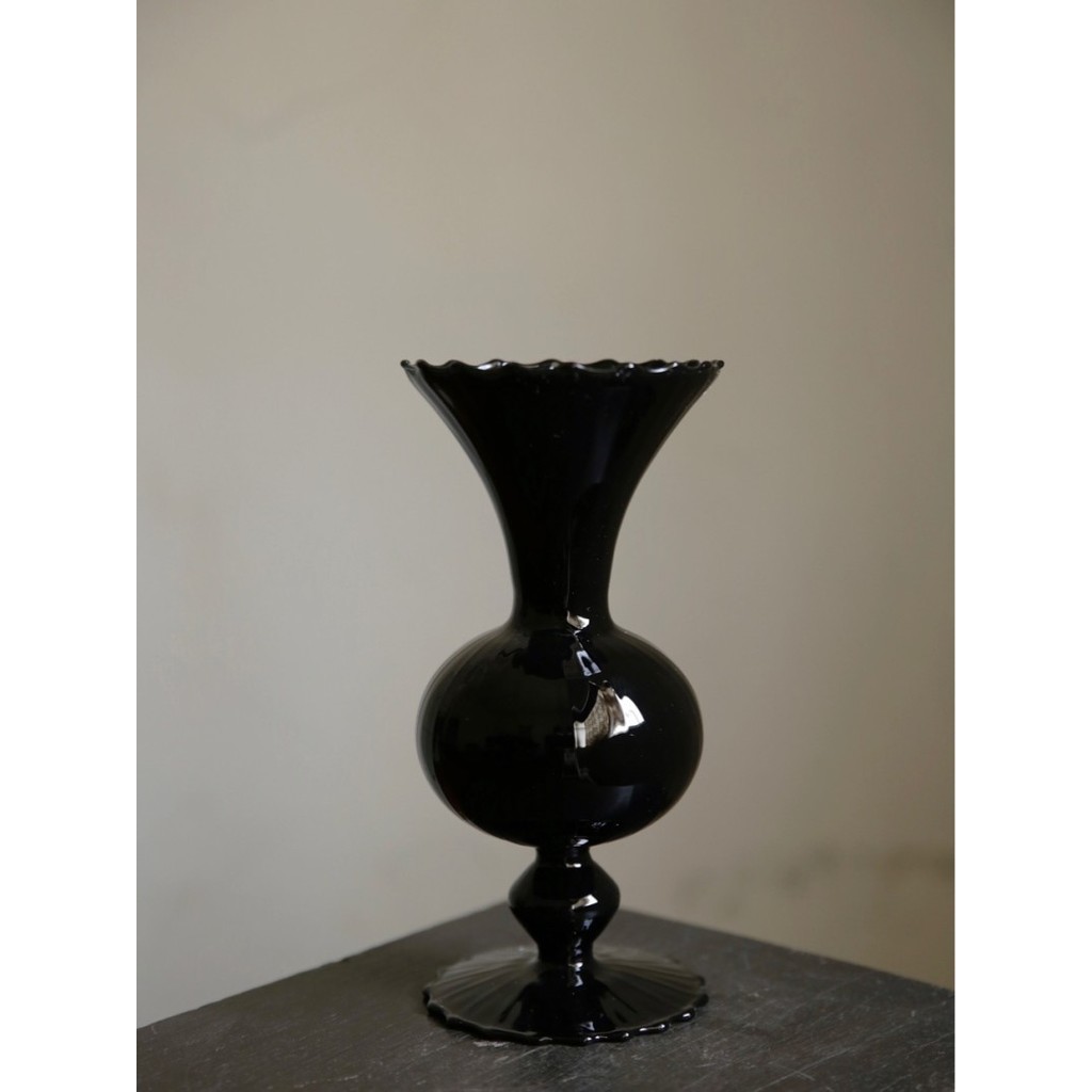 bình hoa thủy tinh màu đen phong cách bắc âu lọ hoa decor phòng khách sang trọng bình bông vintage thiết kế độc đáo cao cấp