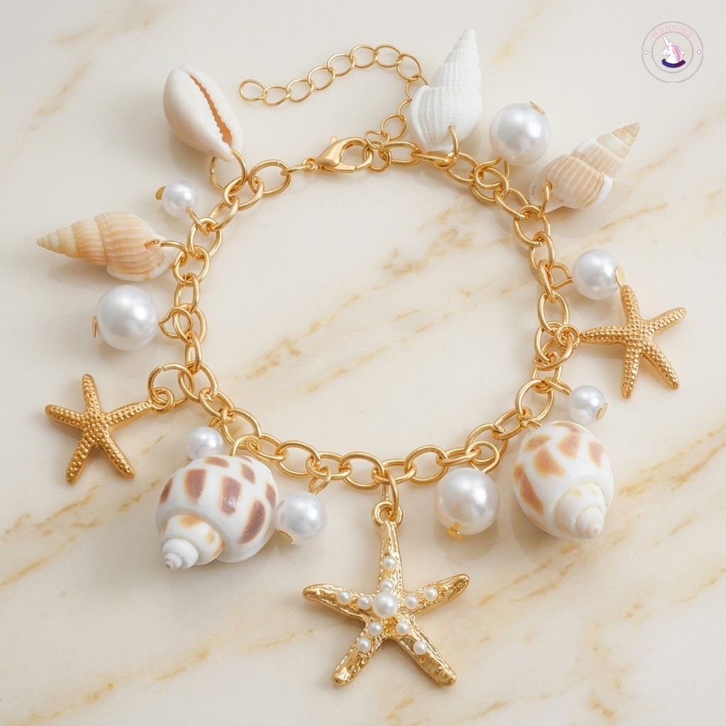Vòng cổ thắt lưng ngọc trai vỏ Bohemian cho nữ đi biển mùa hè