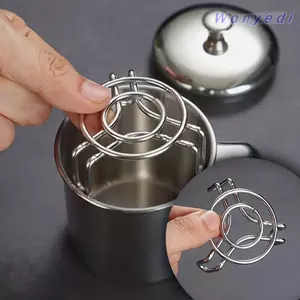 Giá hấp Mini WANYEDI, Giá hấp bằng thép không gỉ 2 kích thước, Nồi hấp bền bỉ Nấu ăn đa chức năng Chiều cao và chiều cao Giá nồi nhỏ Cốc giữ nhiệt