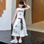 Bé Gái Slim-fit Áo Vest Không Tay Mùa Hè Phong Cách Mới Trẻ Em Hoạt Hình In Chữ Top