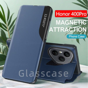 Ốp Cho Honor 400 pro lite 400pro 400lite Honor400 Honor400pro 2025 Vỏ Điện Thoại Lật Da Mờ Cửa Sổ Thông Minh Xem Thông Minh Giá Đỡ Trường Hợp Vỏ Chống Sốc Ốp Lưng