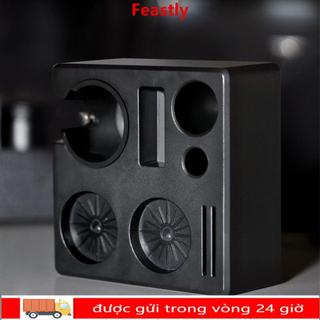 Trạm Tamping Cà Phê FEASTLY, 51 / 53 / 58mm Có Ngăn Kéo Bảo Quản Giá Đỡ Portafilter, Dụng Cụ Barista Cấp Chuyên Nghiệp Đa Năng