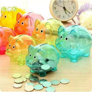 Bé Nhựa Heo Đất Đồng Xu Tiền Mặt Thu Thập Hộp Tiết Kiệm Lợn Trẻ Em Quà Tặng Đồ Chơi Đẹp