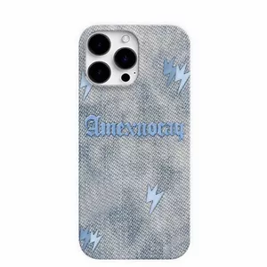 Ốp Điện Thoại Denim Smudge QYJS Thích Hợp Cho IPhone 7 8 PLUS 11 12 PRO 17 AIR 16 15 14 13 ProMax XR XSMAX Phim Vỏ Cứng Bóng Bán Chạy