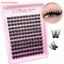 FAVORITEGOODS Manga Mi, 8-16mm 12 Hàng Lông Mi Cổ Tích, Không Tàn Ác Dày Kịch Tính Tự Nhiên C Curl Cụm Lông Mi dành cho Nữ Làm Đẹp