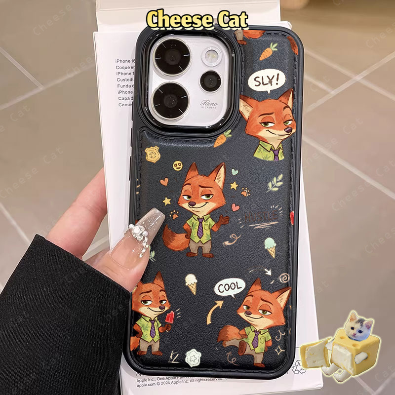 Ốp Lưng Da iPhone Nhân Viên Cảnh Sát Thỏ Dễ Thương Cho iPhone Xs XR 11 12 13 14 15 16 17 Pro Max Ốp Điện Thoại Di Động