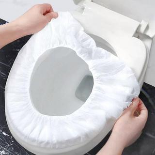 (Loại 1) combo 10 Miếng Lót Bồn Cầu Vải Không Dệt Dùng Một Lần - Tấm Lót Cách Ly Vi Khuẩn Tiện Lợi