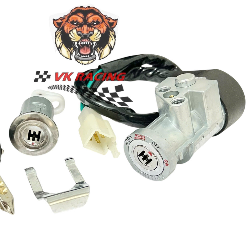 Bộ ổ khoá trước sau 6 cạnh sym elegant 50 - elegant 100 vương niệm