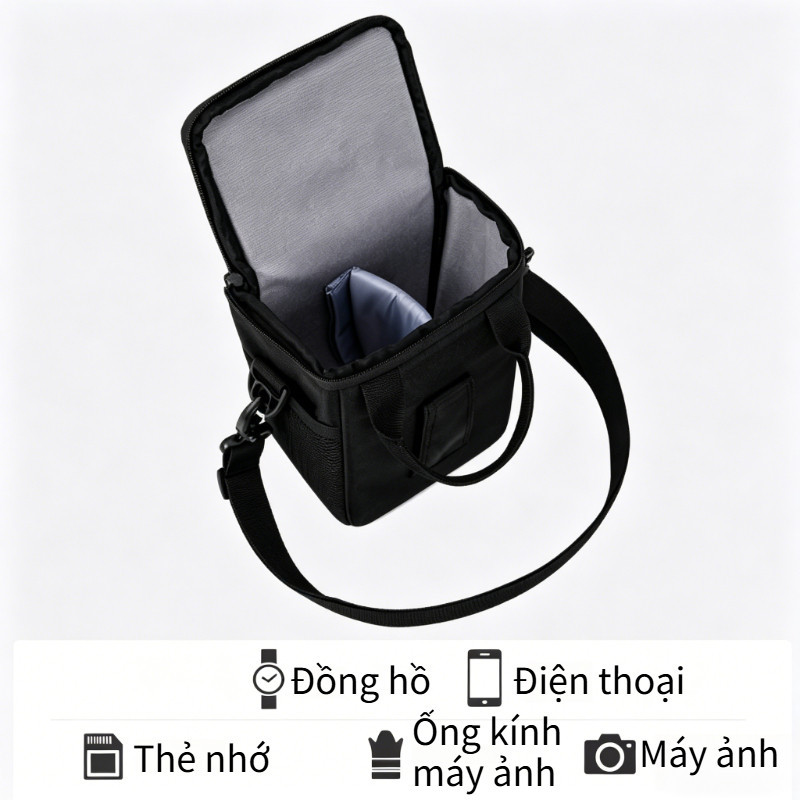 Túi Đựng Máy Ảnh Nhỏ Gọn Chống Sốc – Chống Thấm, Đeo Vai Chuyên Nghiệp, Phù Hợp Du Lịch & Dã Ngoại