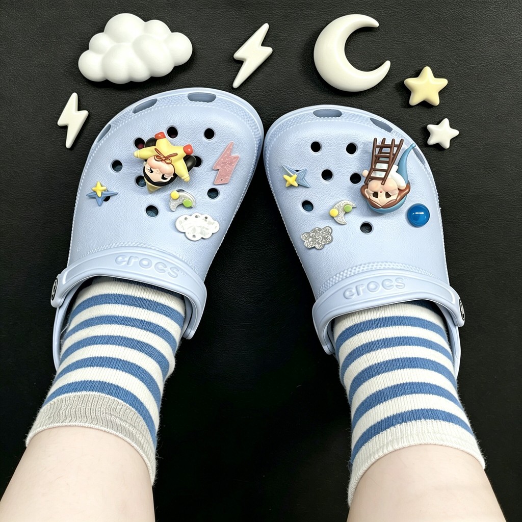 Phụ Kiện Khóa Giày Dễ Thương Nhảy Ngôi Sao Thích Hợp Cho crocs Có Thể Tháo Rời Hoa Zhibixing Busch