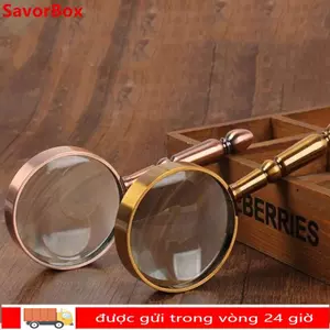 SAVORBOX 20X Kính lúp toàn kim loại Trang sức cổ điển Kính lúp cao