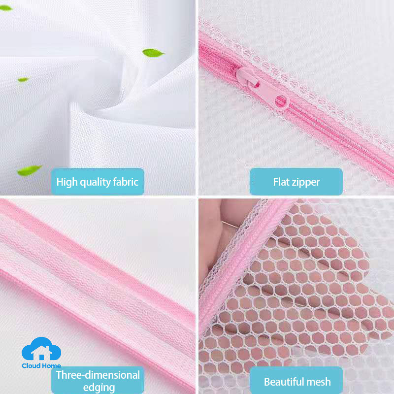 Bộ túi giặt bằng polyester lưới mịn dày dặn, túi đựng đồ lót và áo ngực.