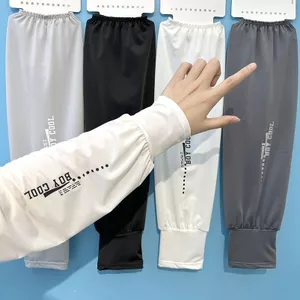Cảm giác mát mẻ Nam Công trường xây dựng Tay áo làm việc Rời Kích thước lớn Kem chống nắng Ice Silk Tay áo mùa hè Cánh tay bảo vệ Tay áo che nắng mát mẻ