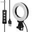 Guansfs Đèn LED guansfs Tbest 4 inch có thể điều chỉnh độ sáng Selfie với độ sáng có thể điều chỉnh Nhiệt độ màu cho video trực tiếp Vlog giảng dạy trực tuyến Nhựa đen 172g