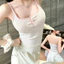 Milyfashion Dopamine Nhỏ Tươi Đẹp Lưng Sọc Sling Slim-fit Phù Hợp Với Ngực Miếng Lót Đáy Ngắn Top Mỏng Dây Đeo Vai Phong Cách Mới GX8P