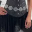Dây đeo eo pentagram kim loại phong cách Goth và Punk Y2K, phụ kiện Halloween độc đáo