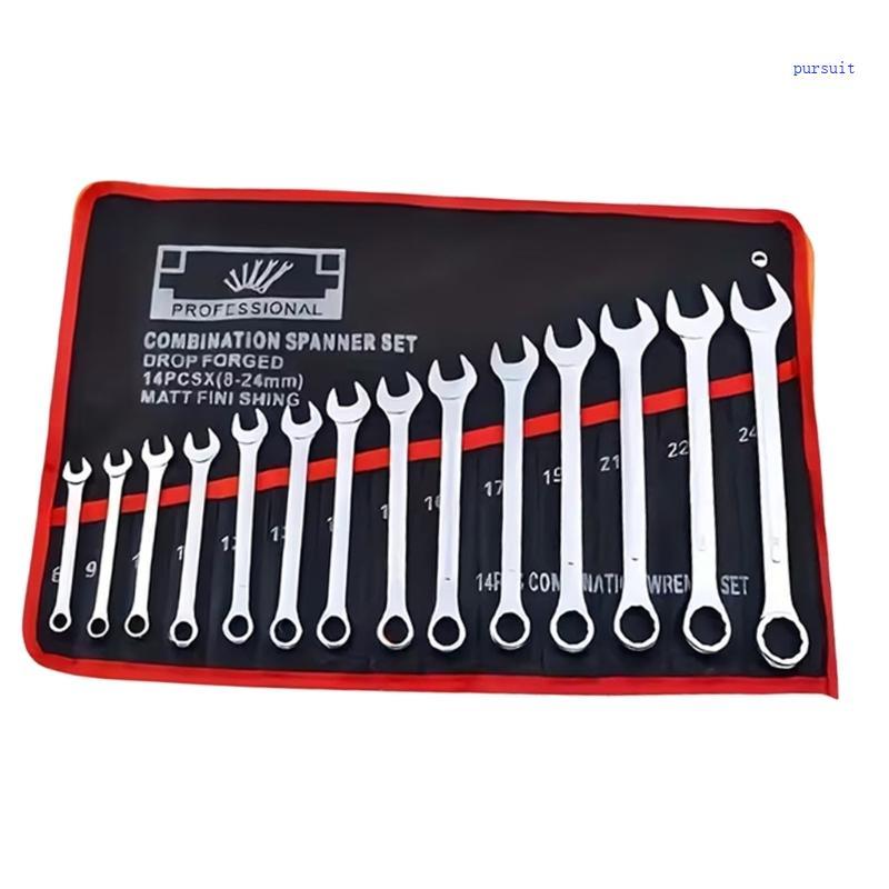 SUIT Dụng Cụ Cuộn 14 Khe Cắm Cờ Lê Túi Bảo Quản Treo Dụng Cụ Giá Đỡ Nhẹ Đa Năng Sửa Chữa Túi Tiện Ích Cho Craftsme
