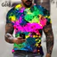 Áo Thun Nam Nữ In Hình Graffiti Neon, Style Hip Hop Thời Trang Mùa Hè