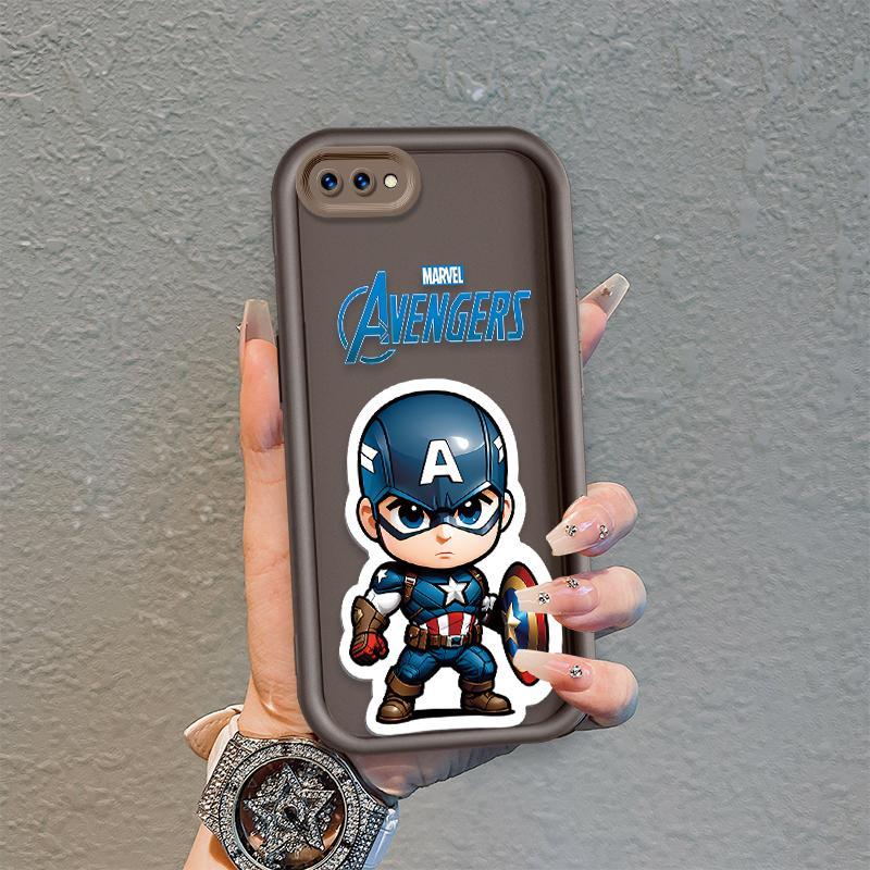 Áp dụng cho OPPO A3S A12E Vỏ điện thoại thông minh silicon hoạt hình TPU Captain America Iron Man Angel Angel Eye Ốp lưng chống sốc