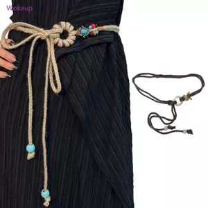 Thắt lưng nữ bohemian dệt bện co giãn màu sắc đa dạng