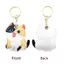 THEGIRL8B Pu Da Mèo Mặt Dây Chuyền, Móc Treo Hoạt Hình Động Vật Móc Khóa, Nhiều Màu DIY Handmade Sáng Tạo Thẻ Truy Cập Bao Túi Trang Trí