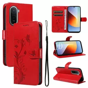 Ốp Lưng Cho Redmi A7 Pro Dập Nổi Mơ Hoa Cây Da Khe Cắm Thẻ Dây Đeo Tay Chống Rơi Vỏ Điện Thoại