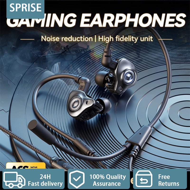 Tai nghe có dây chơi game SPRSE G66 có 2 Mic khử tiếng ồn HiFi PC Tai nghe để bàn Tai nghe phổ thông 3,5mm / TypeC / USB