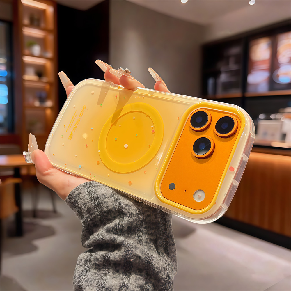 Ốp điện thoại từ tính màu mực chất lượng cao cho iPhone 17 Pro Max 16 13 14 15 pro max Bảo vệ ống kính chống rơi Vỏ cứng bảo vệ điện thoại