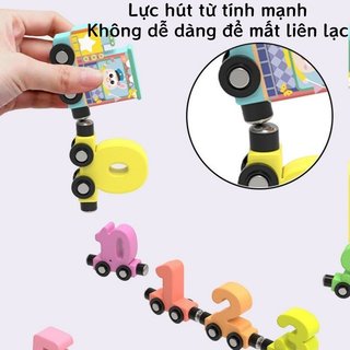 Gỗ Từ Xe Lửa Bảng Chữ Cái Số Đồ Chơi Montessori Học Tập Cho Bé Mầm Non Quà Tặng