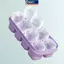 MAKY 1Pc 8 Cell Khuôn Silicon Cấp Thực Phẩm Lưới Đá Có Nắp Hộp Đựng Đá Khay Làm Khuôn Hộp Bảo Quản Đá Có Thể Tái Sử Dụng DIY Tiện Ích Nhà Bếp VN