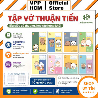 Lốc 10 Quyển Tập Thuận Tiến 96 Trang A5 – Giấy Trắng 60gsm, Vở Học Sinh Dễ Thương, Chất Lượng Cao