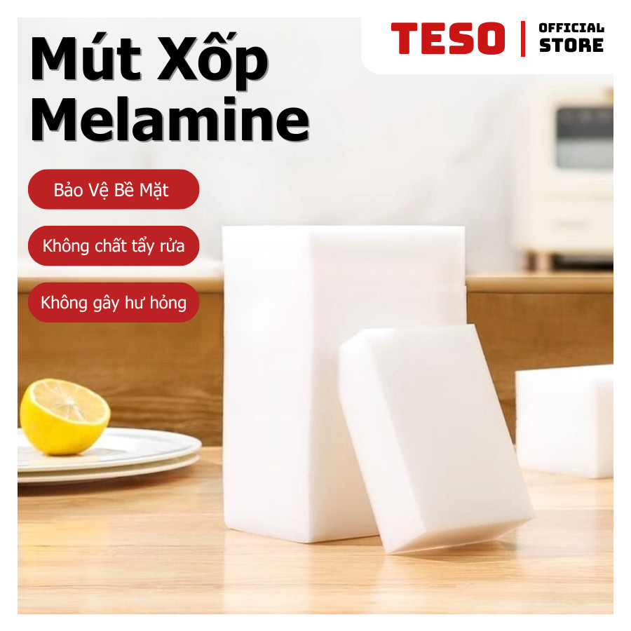 COMBO 20 Mút Xốp Melamine Tẩy Vết Ố, Lau Chùi, Vệ Sinh - Miếng Bọt Biển Lau Chùi Đa Năng - TESOVN 484fv
