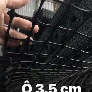 Loai 1: cao 1,5m Dài 10m, 20m, 30m Ô lưới 3x4cm. Lưới nhựa dẻo lưới nhựa nguyên sinh. Dùng làm hàng rào. Chăn nuôi gà