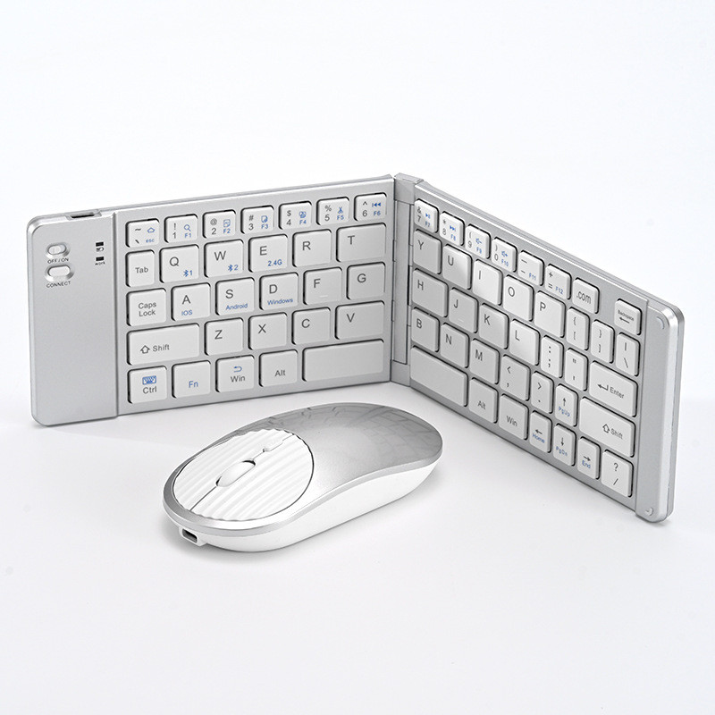 Bộ chuột bàn phím có thể gập lại Bluetooth không dây di động