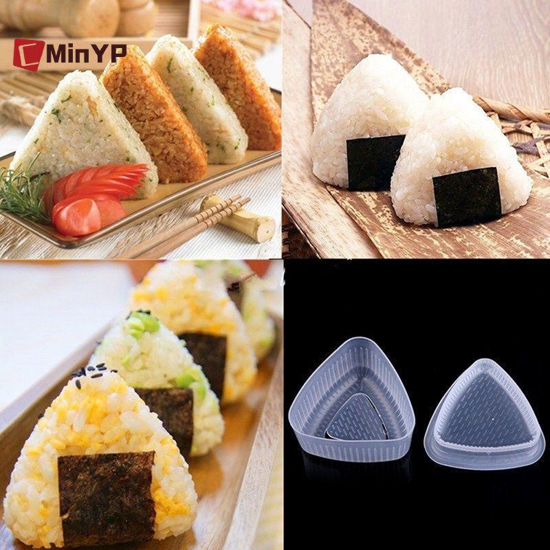 CMinYP 1 Bộ Cơm Bóng Bento Máy Làm Báo Chí Khuôn Tam Giác Dạng Khuôn Sushi Làm Vinh Quang