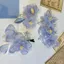 Tím Mori Series Phong Cách Cổ Tích Tay Nóng Hoa Mẫu Đơn Hanfu Áp Lực Lưng Mũ Đội Đầu Đường Phong Cách Hoa Lớn Kẹp Tóc Bên Kẹp