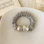Dây buộc tóc nữ zircon giả ngọc trai xếp ly, ánh sáng sang trọng, thời trang mới 2026
