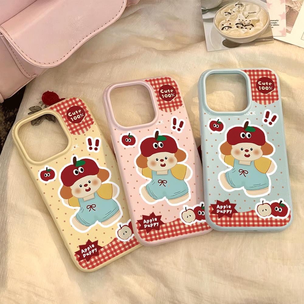 Red Grip Apple Girl cho trường hợp iPhone 17pro iPhone 16/15/14pro Jelly Case
