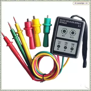 Máy dò pha Chỉ báo trình tự pha kỹ thuật số với đèn LCD và nhắc nhở rung để đánh giá trình tự pha và hướng xoay