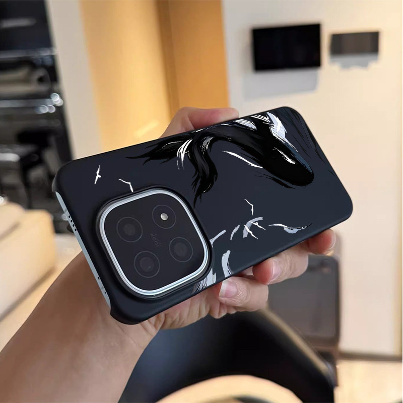Ốp điện thoại cứng Micro Matte “Ink Whale ” cho IQOO 15 Ultra 15R / 13 / 12 / 11 NEO 11 / Neo 10 Pro Z11 Turbo Z9 Z10 Turbo Pro Z9X Z8X Z7i NEO 9 / Half Wrap IQOO Cover