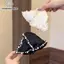 Kẹp tóc tweeduj thanh lịch với nơ lớn đính hạt tam giác - Phụ kiện thời trang cho cô gái ngọt ngào