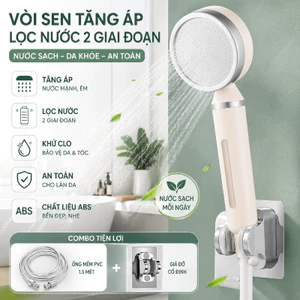 Vòi Sen Tăng áp, Lọc Nước 2 Giai đoạn, Khử Clo, An Toàn Cho Làn Da, Chất Liệu Abs Cầm Tay,đồ Dùng Phòng Tắm