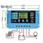 Bộ điều khiển sạc năng lượng mặt trời 30A 20A 10A 12V 24V Bảng điều khiển năng lượng mặt trời tự động Bộ điều khiển LCD PV cho pin chì, USB kép đẹp