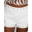 Quần short Mini nữ thường ngày mùa hè Bạc Grommet Trim Quần short cổ thấp màu đen