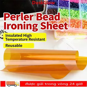 DUSKGLOW 1 / 10 Chiếc DIY Puzzle Bean Tấm ủi đặc biệt, Tấm ủi nâng cao có thể tái sử dụng thủ công, Phụ kiện đồ chơi Hỗ trợ ủi Thảm sắt Perler Thảm chịu nhiệt
