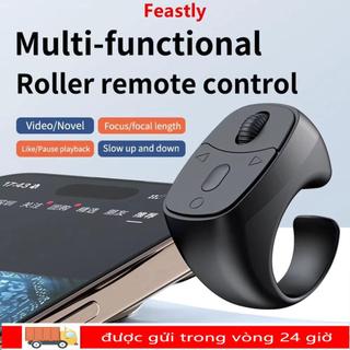 FESTLY Bluetooth Page Turner, Vòng trang tự động Mini Điều khiển từ xa, Chuột Selfie di động có thể sạc lại USB không dây cho Android cho bộ điều khiển Kindle