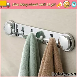 ORDOBOX 1 Cái Móc Phòng Tắm, Với 5 Móc Móc Móc Treo Áo Khả Năng Chịu Lực Mạnh, Giá Treo Áo Cao Cấp Màu Bạc ABS Treo Tường Phòng Tắm